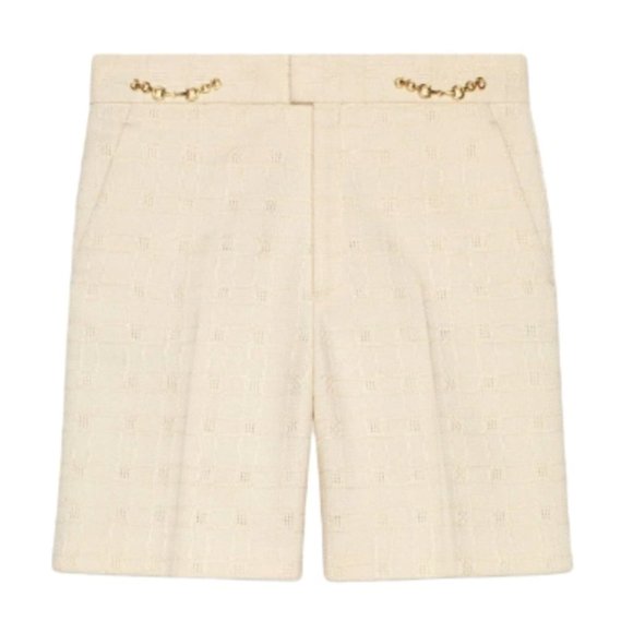 Gucci Horsebit Ivory Tweed Shorts - Picture 2 of 16